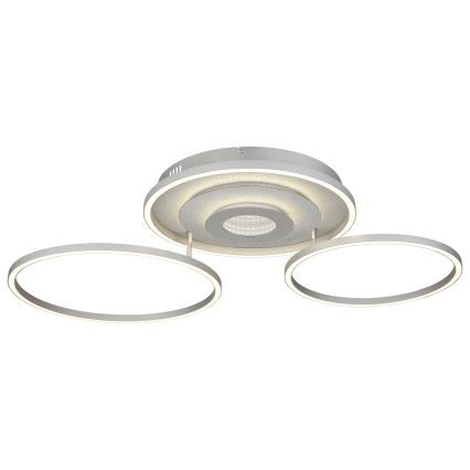 Globo - Stropna LED svetilka z zatemnjevanjem LED/40W/230V 2700-6500K 57x99,2 cm srebrna + daljinski upravljalnik