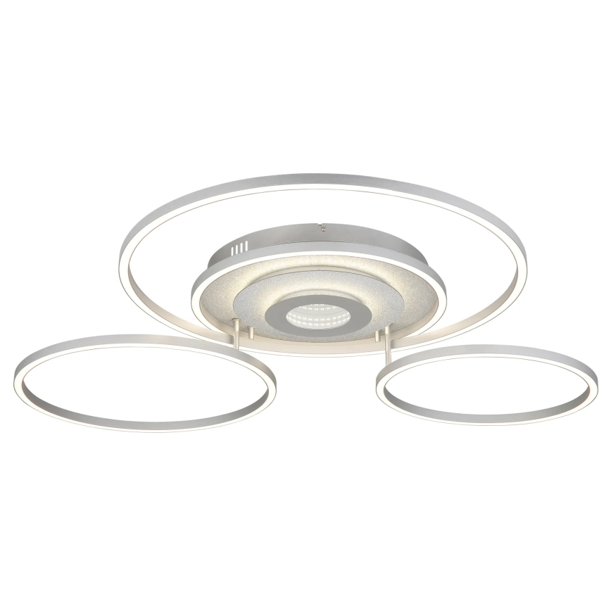 Globo - LED zatemnjivo stropno svetilo LED/60W/230V 2700-6500K 80,8x99,2 cm srebrno + daljinski upravljalnik
