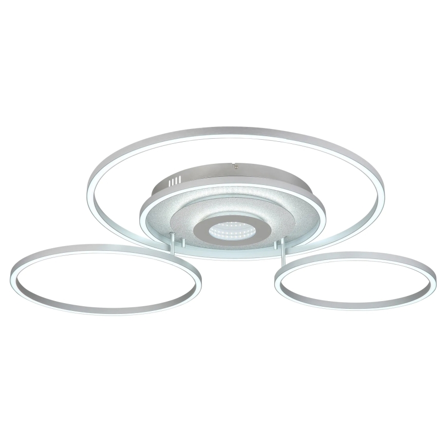 Globo - LED zatemnjivo stropno svetilo LED/60W/230V 2700-6500K 80,8x99,2 cm srebrno + daljinski upravljalnik