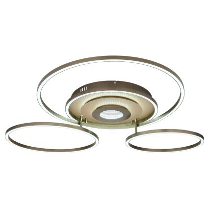 Globo - Zatemnjivo LED stropno svetilo LED/60W/230V 2700-6500K 80,8x99,2 cm medenina + daljinski upravljalnik