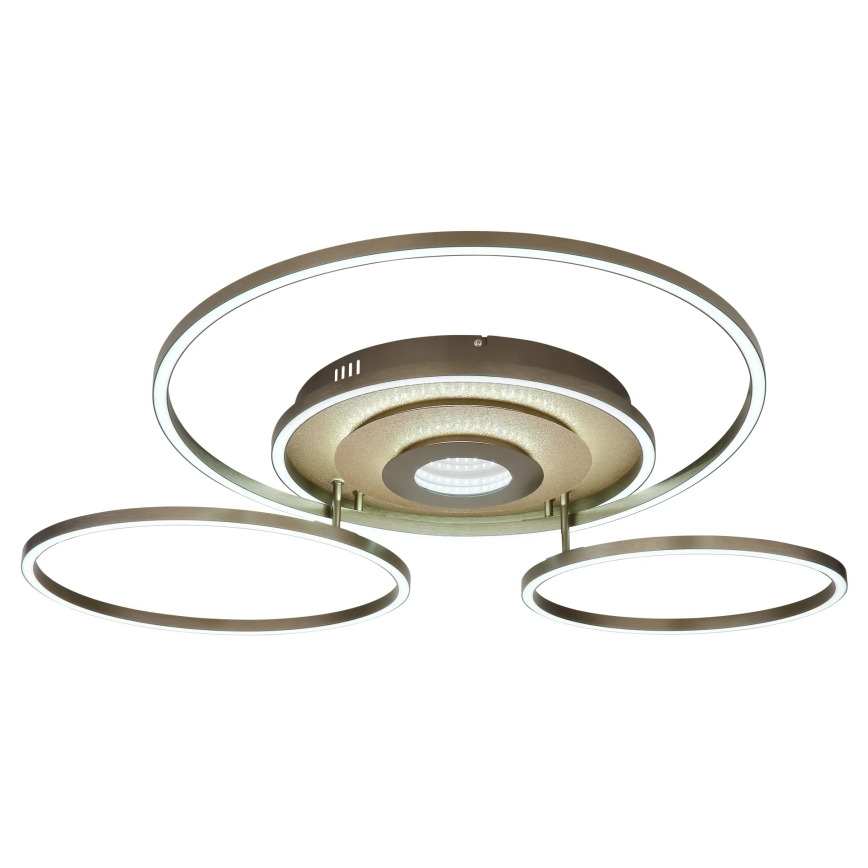 Globo - Zatemnjivo LED stropno svetilo LED/60W/230V 2700-6500K 80,8x99,2 cm medenina + daljinski upravljalnik