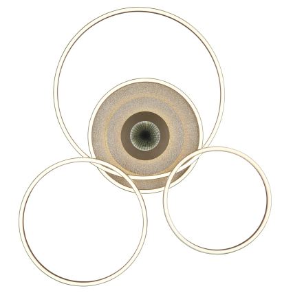 Globo - Zatemnjivo LED stropno svetilo LED/60W/230V 2700-6500K 80,8x99,2 cm medenina + daljinski upravljalnik
