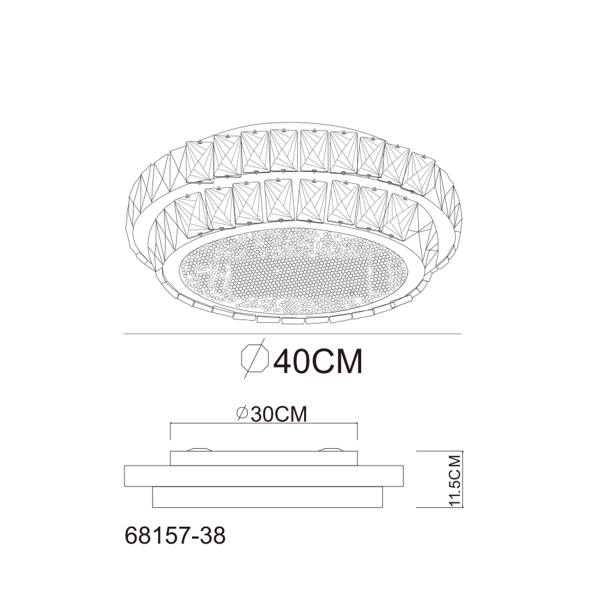 Globo - zatemnljivo LED stropno svetilo LED/38W/230V 2700-6000K, premer 40 cm + daljinski upravljalnik