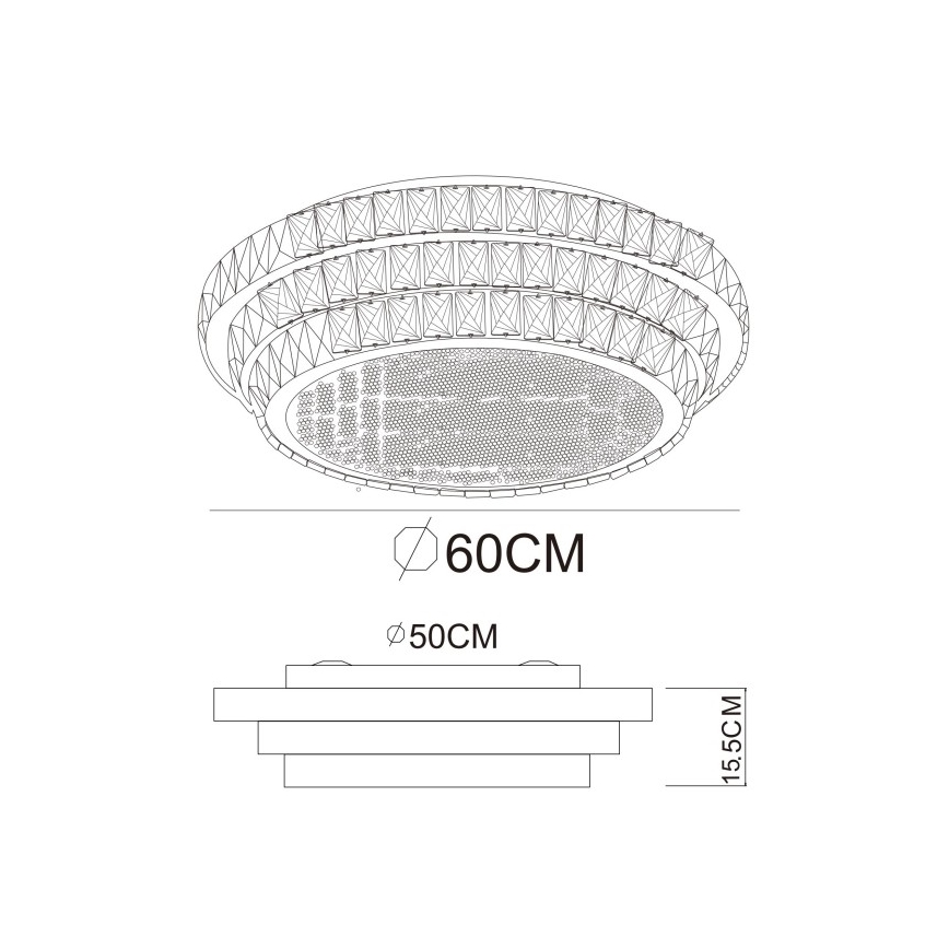 Globo - Zatemnjiva LED stropna svetilka LED/58W/230V 2700-6000K premer 60 cm bela + z daljinskim upravljalnikom