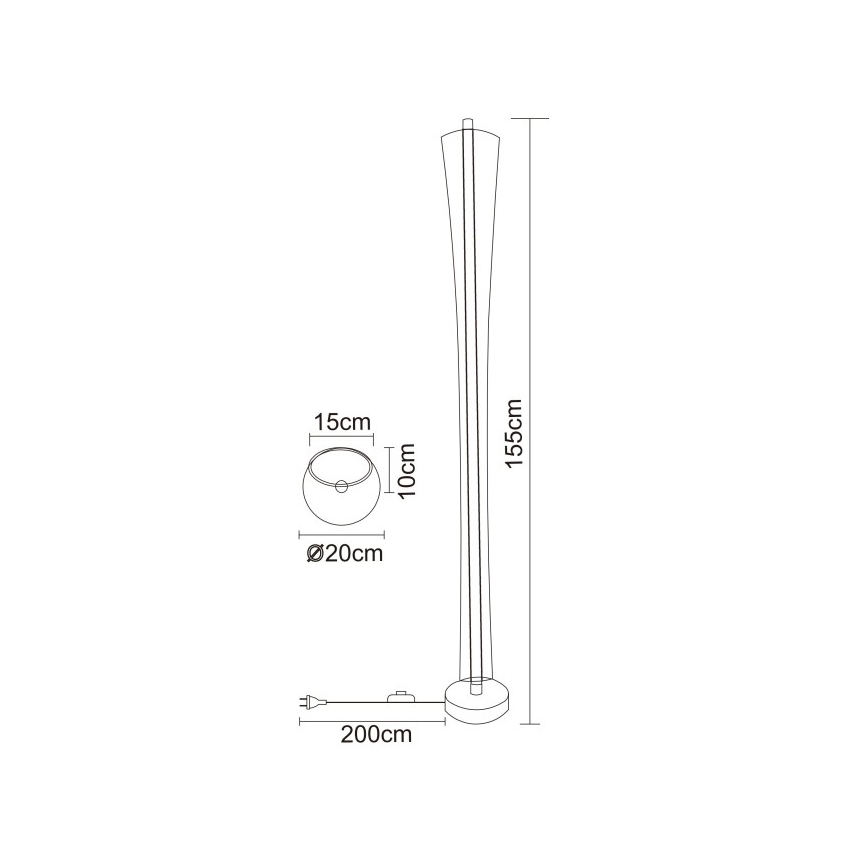 Globo - LED stoječa svetilka LED/48W/230V 2700/4000/6000K