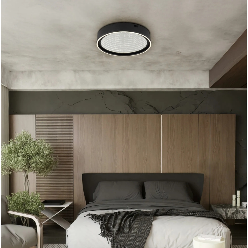 Globo - Zatemnljivo LED stropno svetilo LED/40W/230V 2700-6500K premer 51,5 cm črno + daljinski upravljalnik