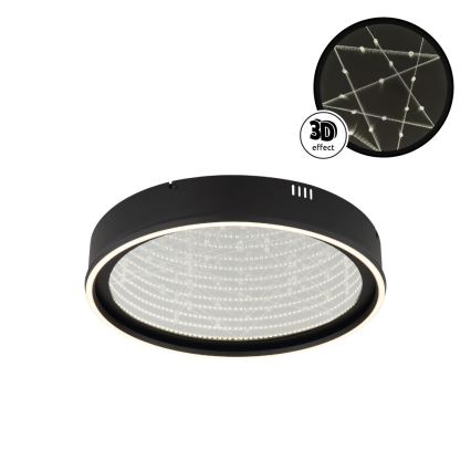 Globo - Zatemnljivo LED stropno svetilo LED/40W/230V 2700-6500K premer 51,5 cm črno + daljinski upravljalnik