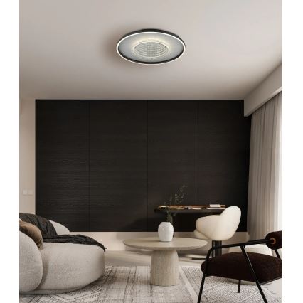 Globo - LED stropna svetilka LED/40W/230V, 3000/4000/6000K, premer 51,5 cm, črna