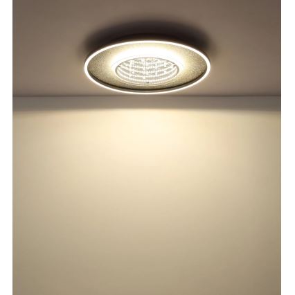 Globo - LED stropna svetilka LED/40W/230V, 3000/4000/6000K, premer 51,5 cm, črna