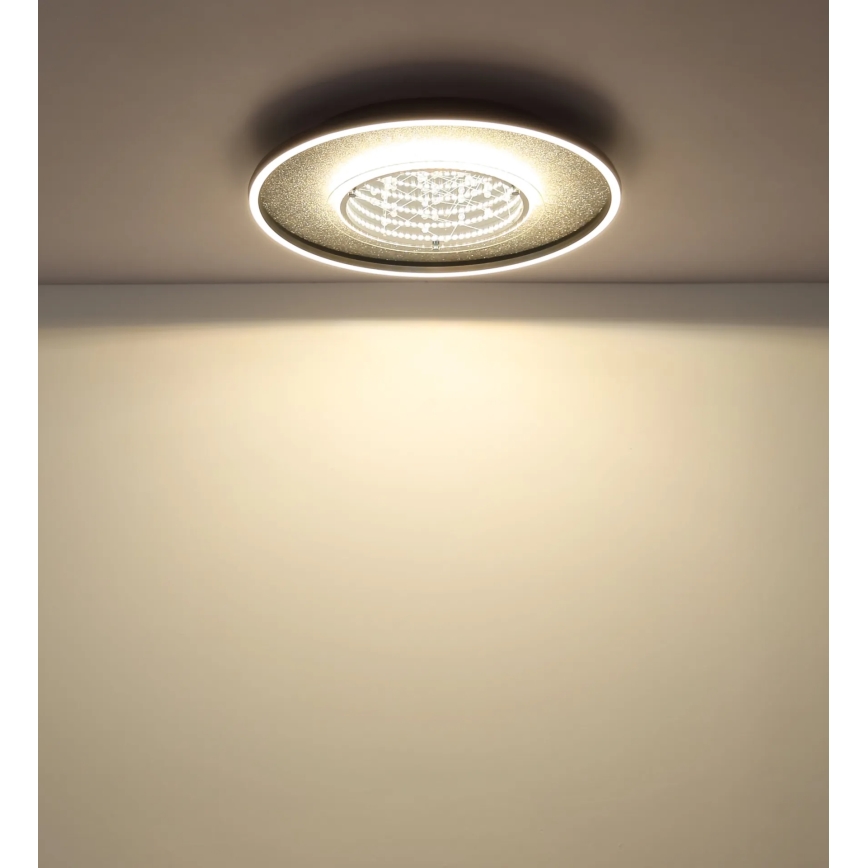Globo - LED stropna svetilka LED/40W/230V, 3000/4000/6000K, premer 51,5 cm, črna