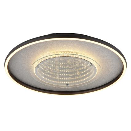 Globo - LED stropna svetilka LED/40W/230V, 3000/4000/6000K, premer 51,5 cm, črna