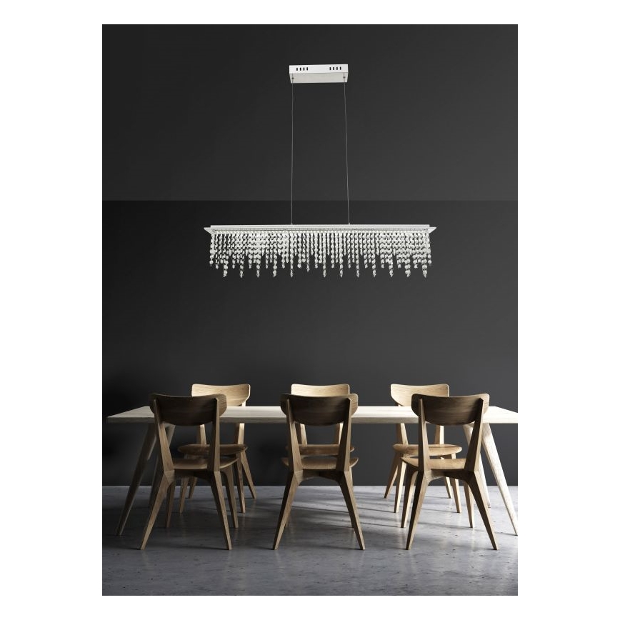 Globo 68405-24H - LED Zatemnitveni kristalni lestenec na vrvici LED/24W/230V + Daljinski upravljalnik