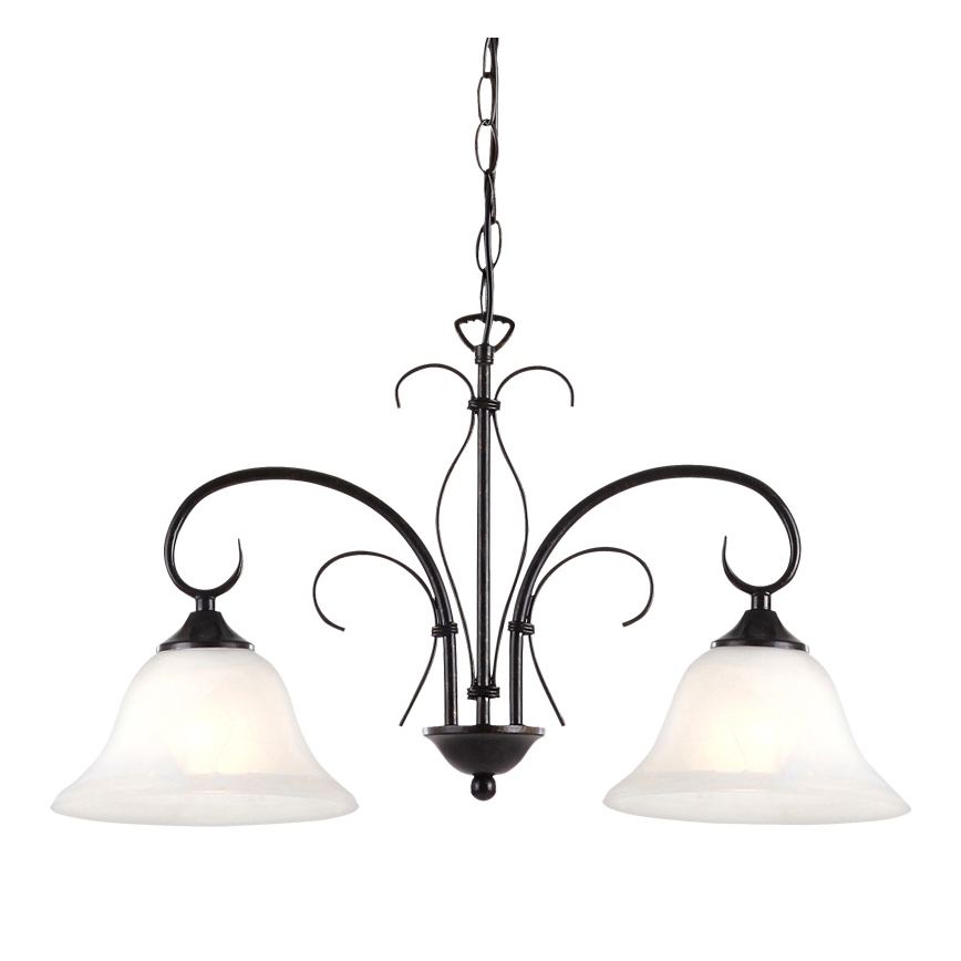 GLOBO 68410-2 - Lestenec na verigi ARIES 2xE27/60W/230V