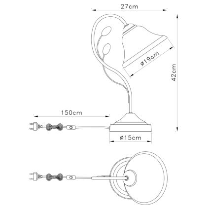 Globo 69007-1T - Namizna svetilka POKOMPLETS 1xE27/60W/230V