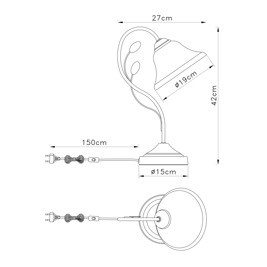 Globo 69007-1T - Namizna svetilka POKOMPLETS 1xE27/60W/230V