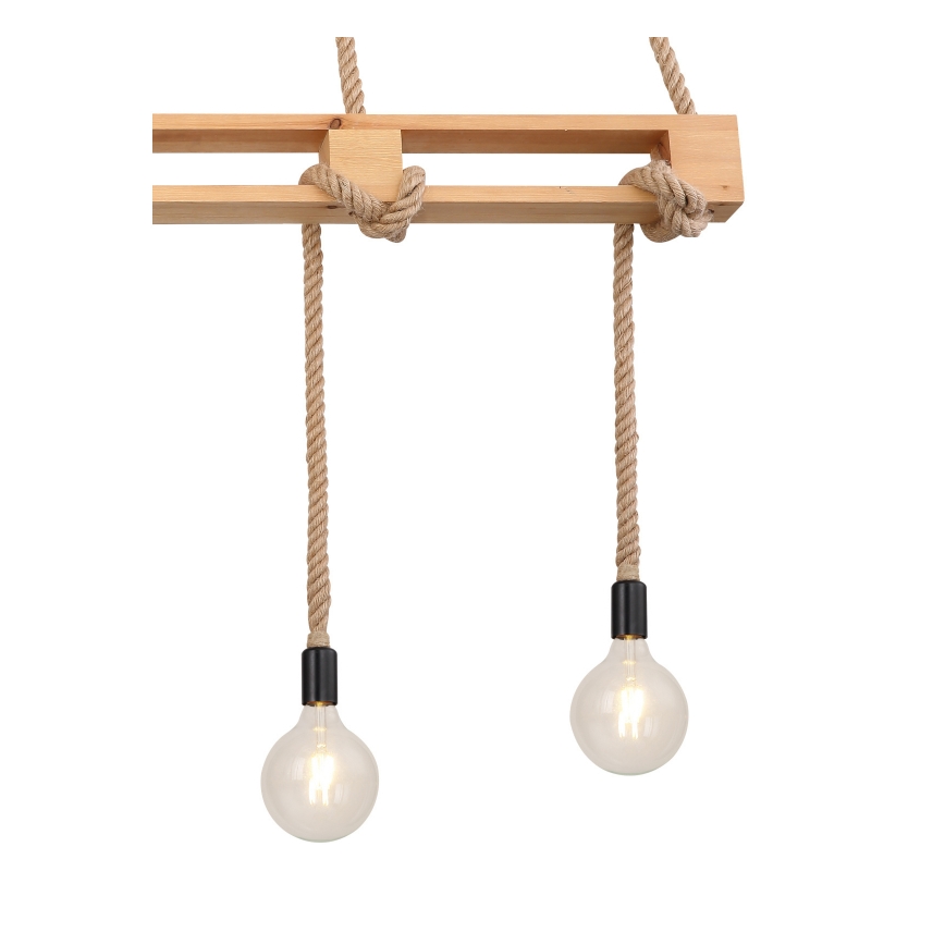 Globo - Lestenec na vrvici 4xE27/60W/230V bor