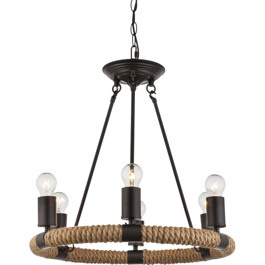 GLOBO 69029-6 - Lestenec na verigi ULLEU 6xE27/40W/230V