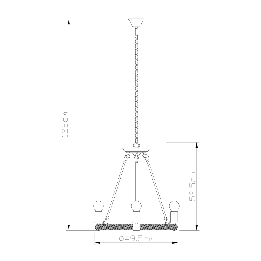 GLOBO 69029-6 - Lestenec na verigi ULLEU 6xE27/40W/230V