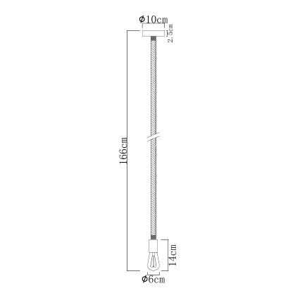 Globo - Lestenec na vrvici 1xE27/60W/230V