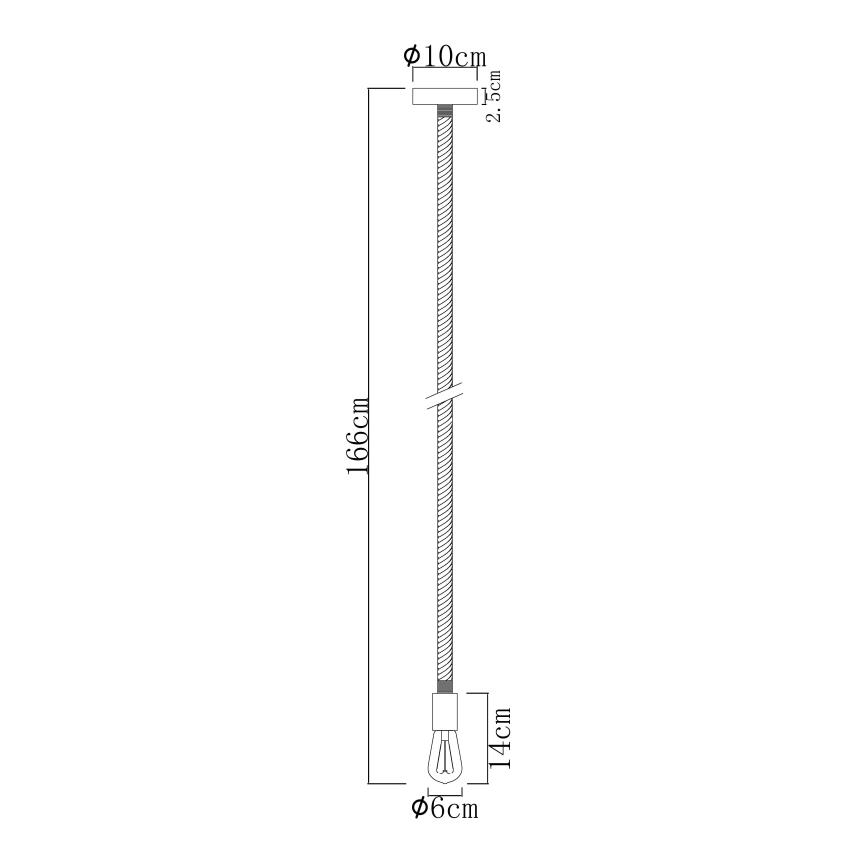 Globo - Lestenec na vrvici 1xE27/60W/230V