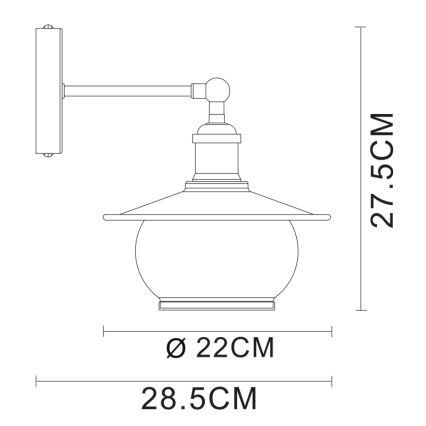 Globo 69030W - Stenska svetilka 1xE27/60W