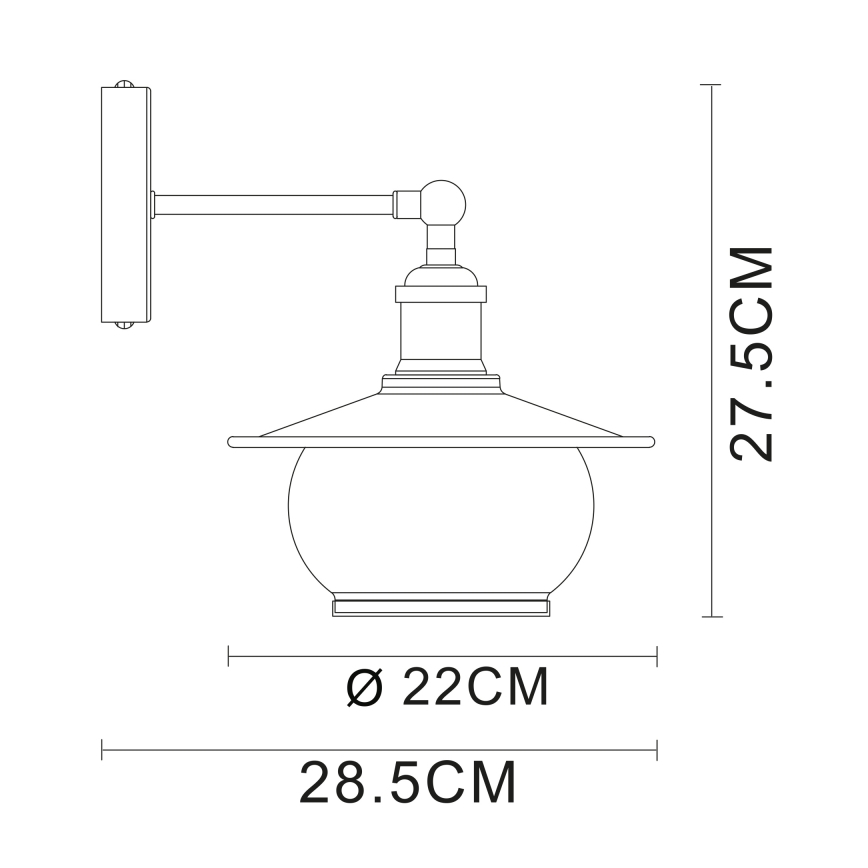 Globo 69030W - Stenska svetilka 1xE27/60W