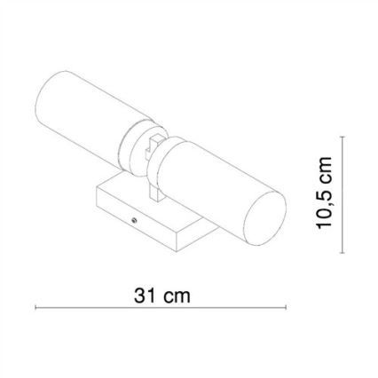 Globo - Kopalniška stenska svetilka 2xE14/40W/230V IP44