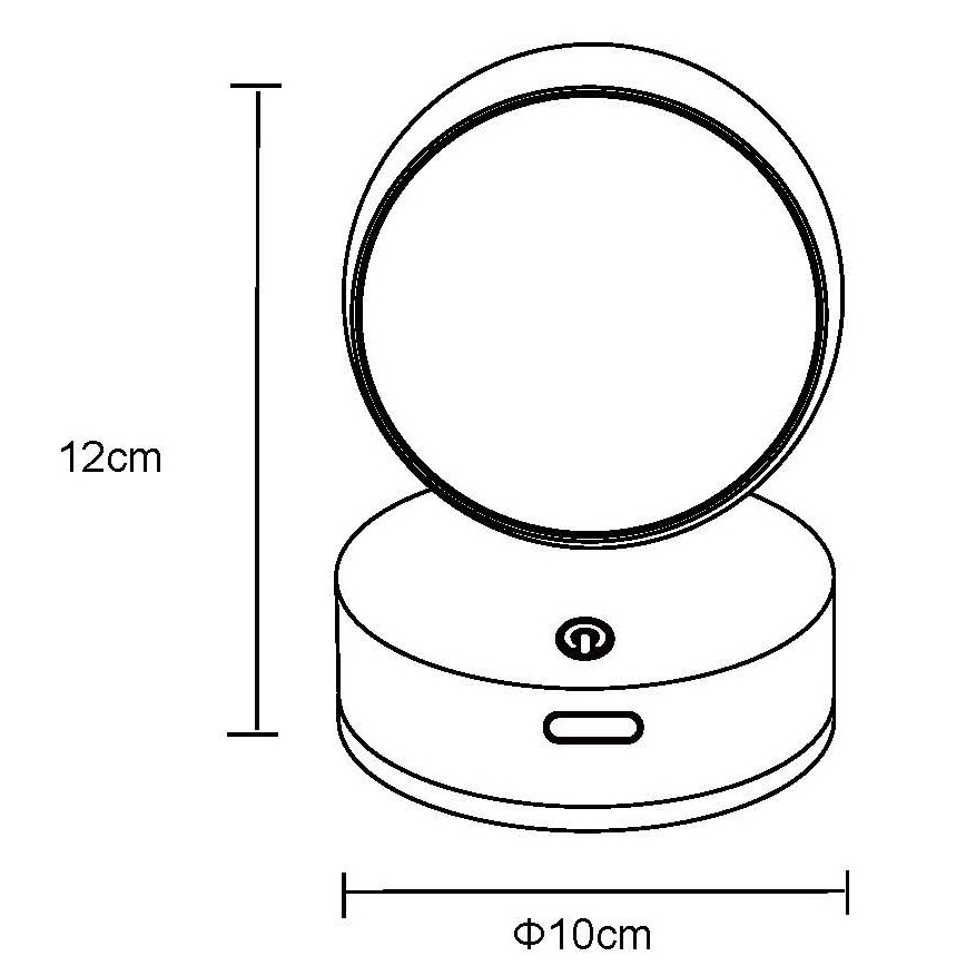 Globo - LED Zatemnitvena polnilna na dotik stenska svetilka LED/1,4W/5V 1800 mAh črna