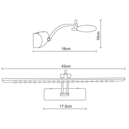 Globo - LED Svetilka za slike LED/3W/230V