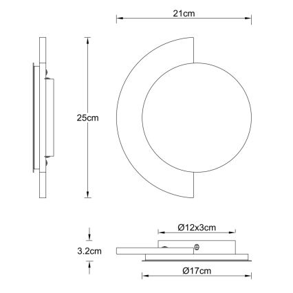 Globo - LED stenska svetilka LED/12W/230V 3000K