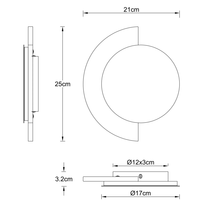 Globo - LED stenska svetilka LED/12W/230V 3000K
