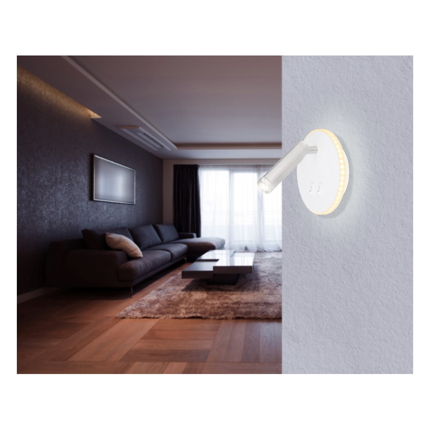 Globo - LED Stenski reflektor LED/6W + LED/1W/230V