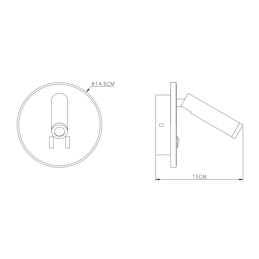 Globo - LED Stenski reflektor LED/6W + LED/1W/230V