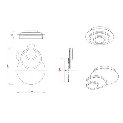 Globo - stropna LED svetilka 20W/230V 3000K
