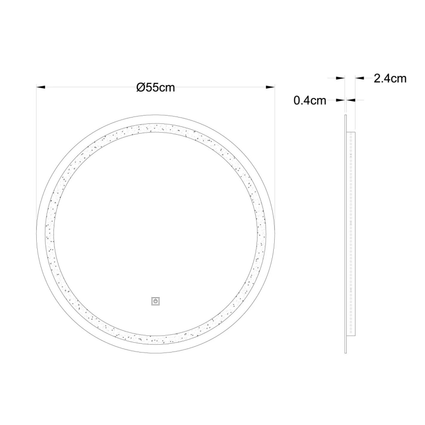 Globo - LED Zatemnitven stenski ogledalo s osvetlitev LED/10W/230V 4000K pr. 55 cm
