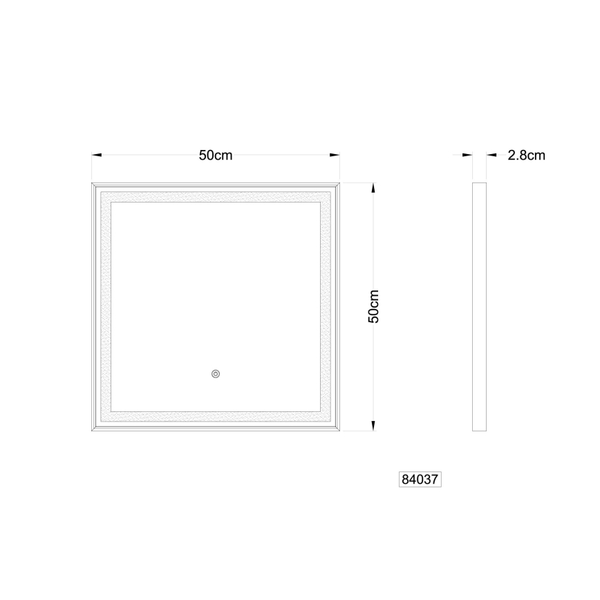 Globo - LED Zatemnitven stenski ogledalo s osvetlitev LED/10W/230V 2700/4000/6500K 50x50 cm