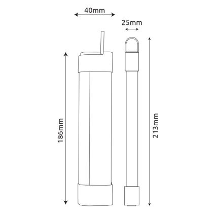 Globo - LED Polnilna podelementna svetilka 3v1 LED/2W/5V 3000/4000/7000K 800 mAh