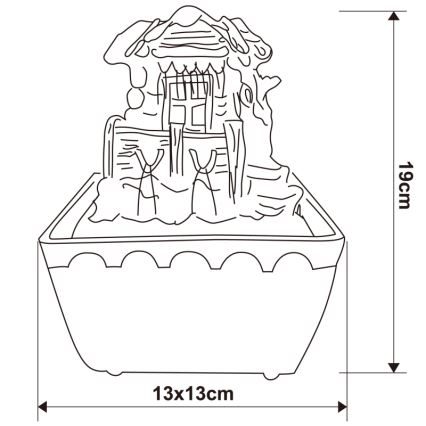 Globo - LED RGB Okrasna fountain LED/0,13W/230V