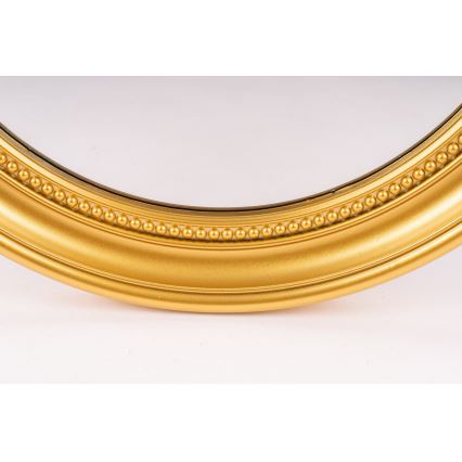 Globo - Stensko ogledalo premera 39 cm, zlate barve