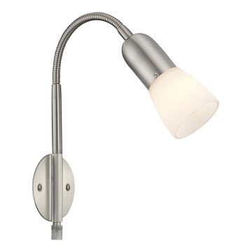 Globo - Fleksibilna mala svetilka 1xE14/40W/230V mat krom
