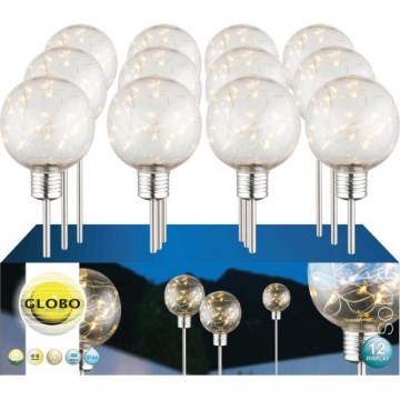 Globo - KOMPLET 12x LED solarna svetilka LED/3,2V IP44 600 mAh