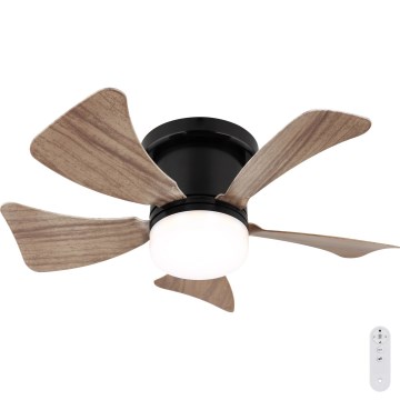 Globo - LED Dimmabilni stropni ventilator LED/10W/230V 3000-6500K smeđa + daljinsko upravljanje