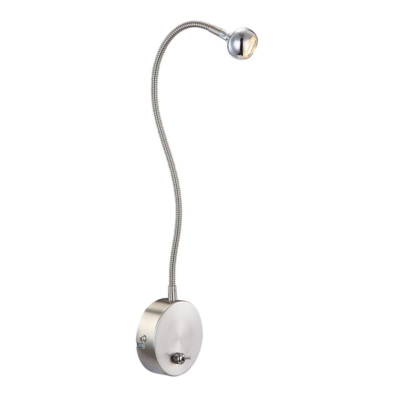 Globo - LED Fleksibilna mala svetilka LED/3W/230V sijajni krom
