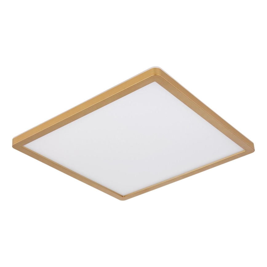 Globo - LED Kopalniška zatemnitvena stropna svetilka LED/18W/230V 3000K IP44 29,4x29,4 cm medenina