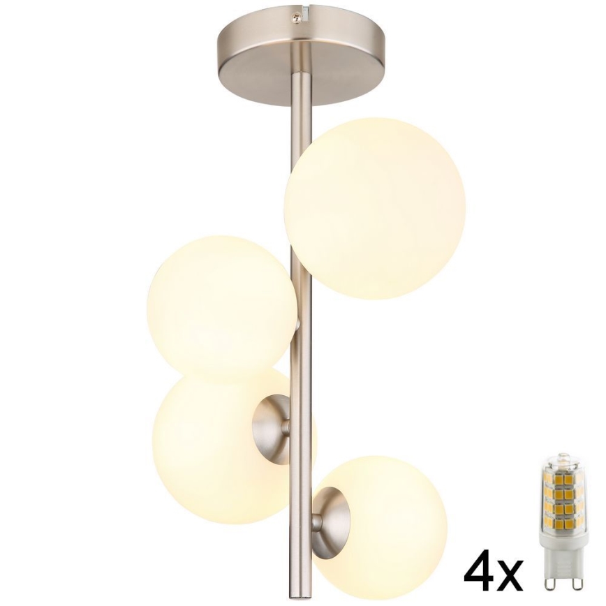 Globo - LED Lestenec na drogu 4xG9/3W/230V mat krom