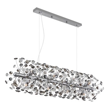 Globo - LED lestenec na jekleni vrvici 12xG9/3,5W/230V sijajni krom