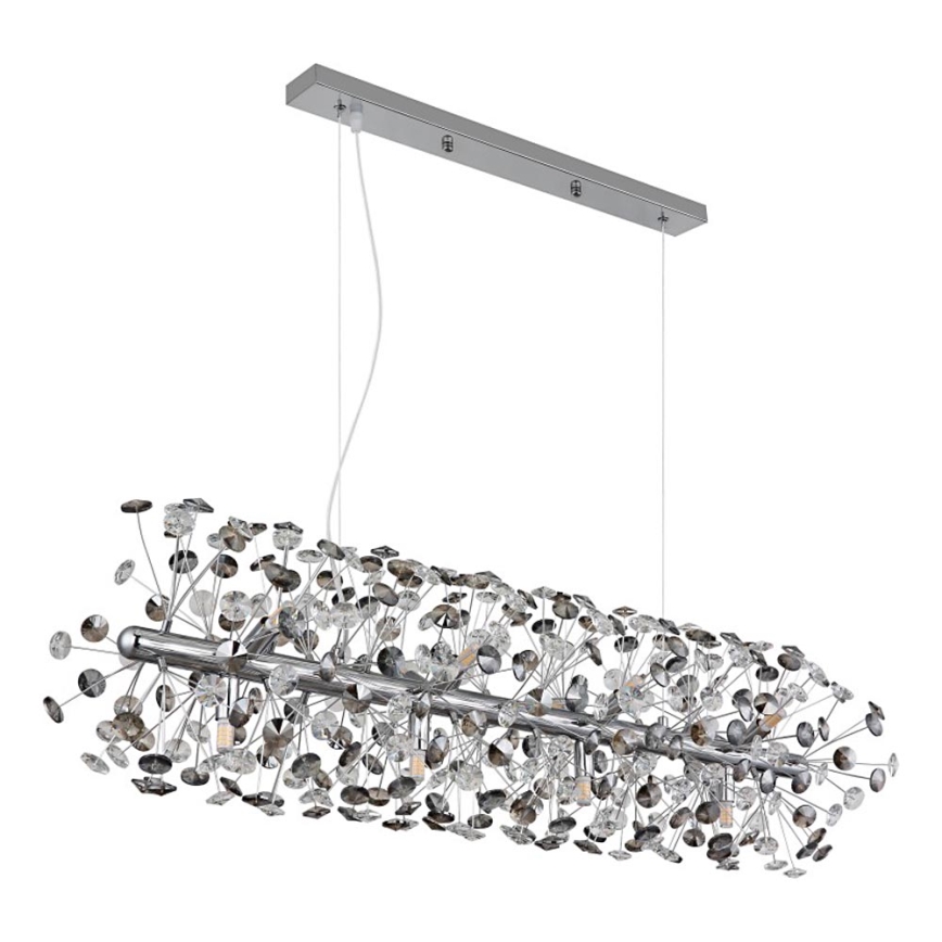 Globo - LED lestenec na jekleni vrvici 12xG9/3,5W/230V sijajni krom