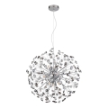 Globo - LED lestenec na jekleni vrvici 9xG9/3,5W/230V sijajni krom
