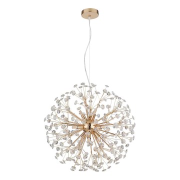 Globo - LED lestenec na jekleni vrvici 9xG9/3,5W/230V v zlati barvi