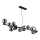Globo - LED Lestenec na vrvici 13xG9/3,5W/230V dimna/črna